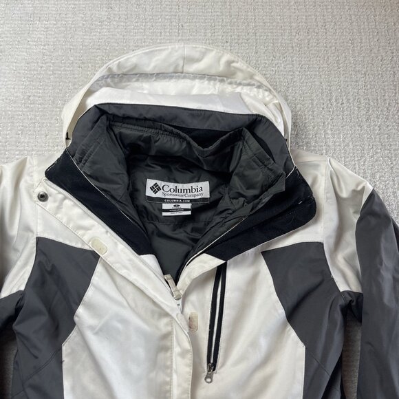 Columbia Sport Omni-Shield Jacket Interchange White Purple Ski  Wom Sz S Read** - Picture 2 of 16